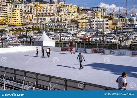 decorations in place du casino monte carlo - monte carlo market ice skating.